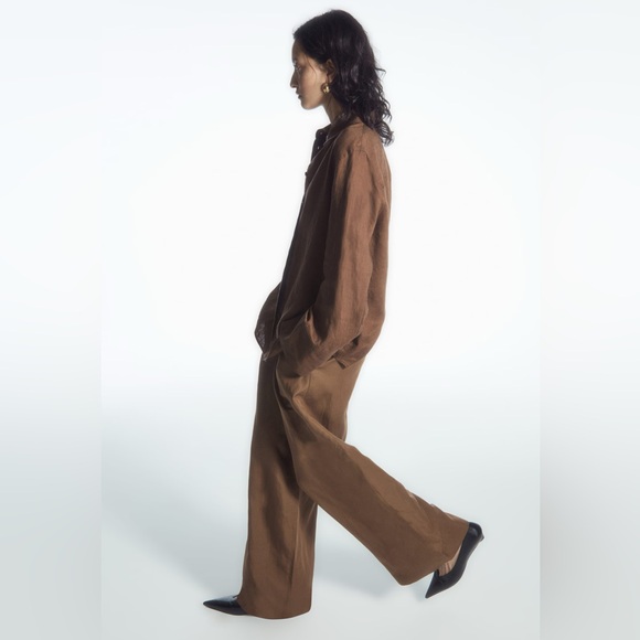 COS TAILORED LINEN-BLEND TROUSERS - Picture 3 of 10